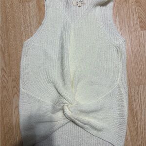 LA MIEL Cream Knit Top